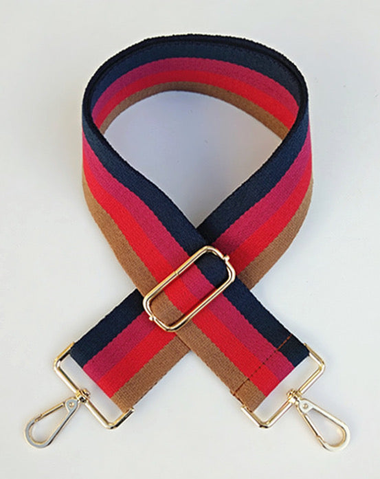 Handbag Shoulder Straps - Adjustable Bag Straps - Navy/Pink/Red/Camel