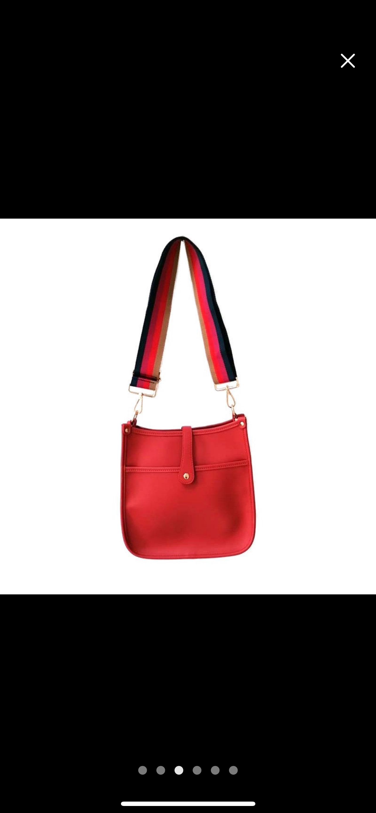 "Vivian" Vegan Leather Messenger Bag - Red