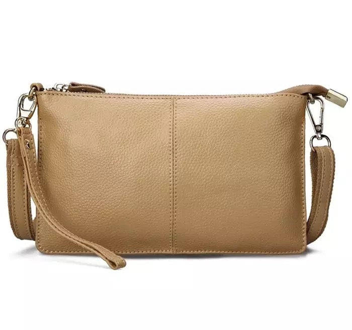 "Gianna" Wristlet/Crossbody - Beige