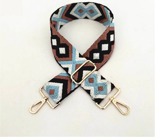 Handbag Shoulder Straps - Adjustable Bag Straps - Brown/Black/Light Blue/White