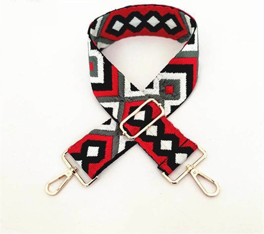 Handbag Shoulder Straps - Adjustable Bag Straps - Black/Red/White/Green