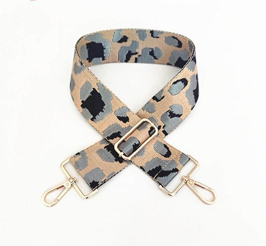 Handbag Shoulder Straps - Adjustable Bag Straps - Gray/ Black/Tan